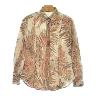 エトロ(ETRO)のETRO エトロ カジュアルシャツ 40(M位) ベージュxピンク等(総柄) 【古着】【中古】(シャツ/ブラウス(長袖/七分))