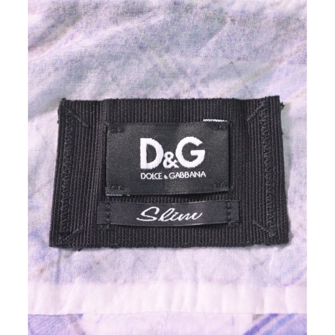 D&G(ディーアンドジー)のD&G ディー＆ジー カジュアルシャツ 39(M位) 白x青等(チェック) 【古着】【中古】 メンズのトップス(シャツ)の商品写真