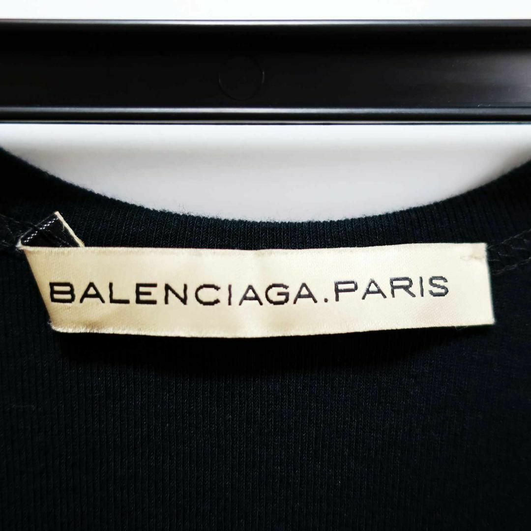 Balenciaga(バレンシアガ)の正規品 バレンシアガ BALENCIAGA トップス ブラック 刺繍 ロゴ レディースのトップス(タンクトップ)の商品写真