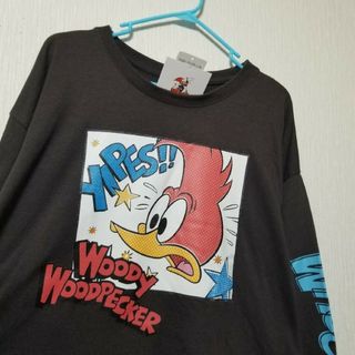 新品 WoodyWoodpecker ロンT ウッディーウッドペッカー Tシャツ(Tシャツ(長袖/七分))