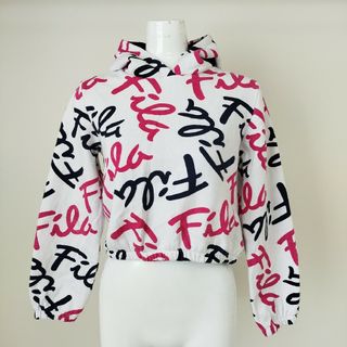 フィラ(FILA)のFILA　裏起毛ショート丈パーカー　L（12）(パーカー)