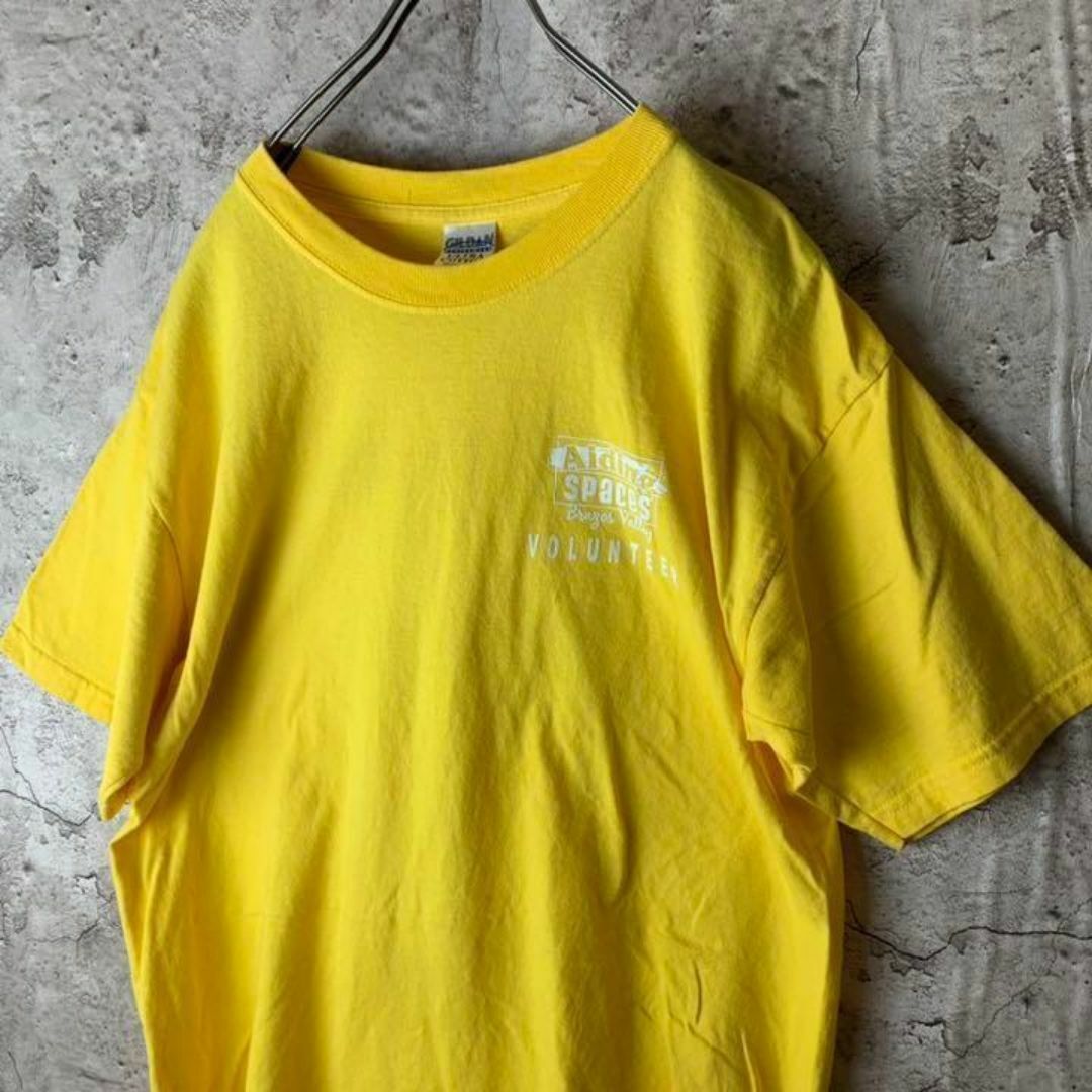 Santa Monica(サンタモニカ)のNo244【好配色】バックプリント◎ イエロー　古着　企業ロゴ　Tシャツ　90s メンズのトップス(Tシャツ/カットソー(半袖/袖なし))の商品写真