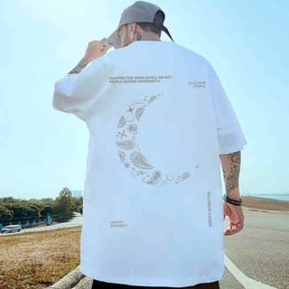 【人気】ストリート　Ｔシャツ　３ＸＬ　白　オーバーサイズ　メンズ　トップス　(Tシャツ/カットソー(半袖/袖なし))