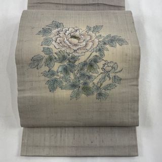 開き名古屋帯 美品 秀品 正絹 【中古】(帯)