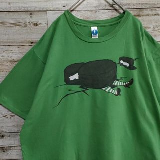 【599】USA古着　shirt.woot! Tシャツ  くすみグリーン古着ＸＬ(Tシャツ/カットソー(半袖/袖なし))