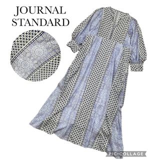 ジャーナルスタンダード(JOURNAL STANDARD)の美品　ジャーナルスタンダード　モロッカンプリントヴィンテージライクワンピース(ロングワンピース/マキシワンピース)