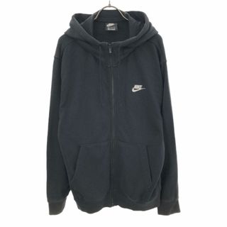 ナイキ(NIKE)のナイキ 長袖 ジップパーカー L ブラック NIKE メンズ 古着 【240423】(パーカー)