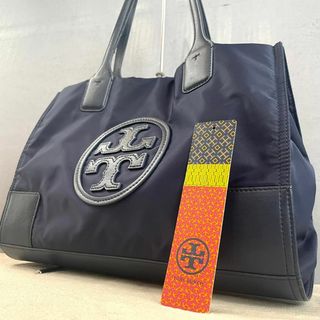 トリーバーチ(Tory Burch)の美品 トリーバーチ トートバッグ デカロゴ エラ レザー A4 マチ拡張 軽量(トートバッグ)