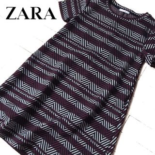 ザラ(ZARA)の美品 (EUR)S ザラ ZARA レディース 半袖ワンピース(ミニワンピース)