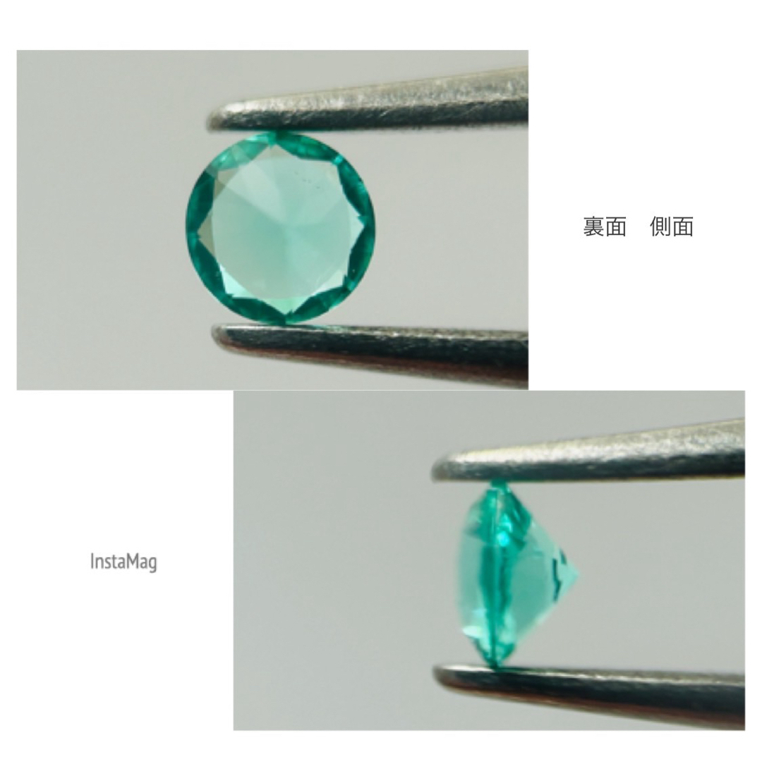 (R0424-2)『ロシア産ノンオイル』エメラルドルース　0.058ct レディースのアクセサリー(その他)の商品写真