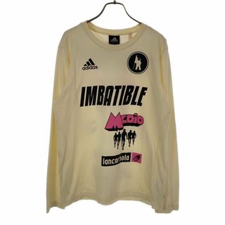 adidas - アディダス プリント 長袖 Tシャツ O ホワイト adidas ロンT メンズ 古着 【240423】 メール便可