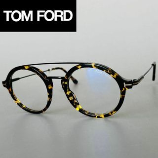 トムフォードアイウェア(TOM FORD EYEWEAR)のメガネ トムフォード ボストン メンズ レディース ツーブリッジ べっこう柄 黒(サングラス/メガネ)