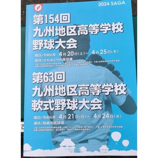 第154回　九州地区高等学校野球大会　パンフレット(記念品/関連グッズ)