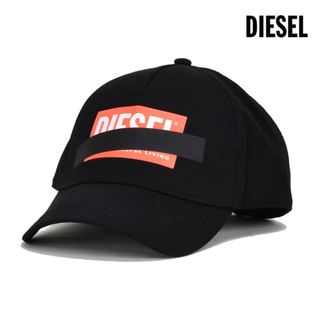 ディーゼル(DIESEL)のDIESEL キャップ 01 ロゴ　帽子 00SJ6P ブラック×オレンジ(キャップ)