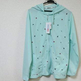 パーソンズ(PERSON'S)の値下☆新品☆パーソンズUVケア＆吸汗速乾☆フルジップパーカー☆犬☆LL☆ミント(パーカー)