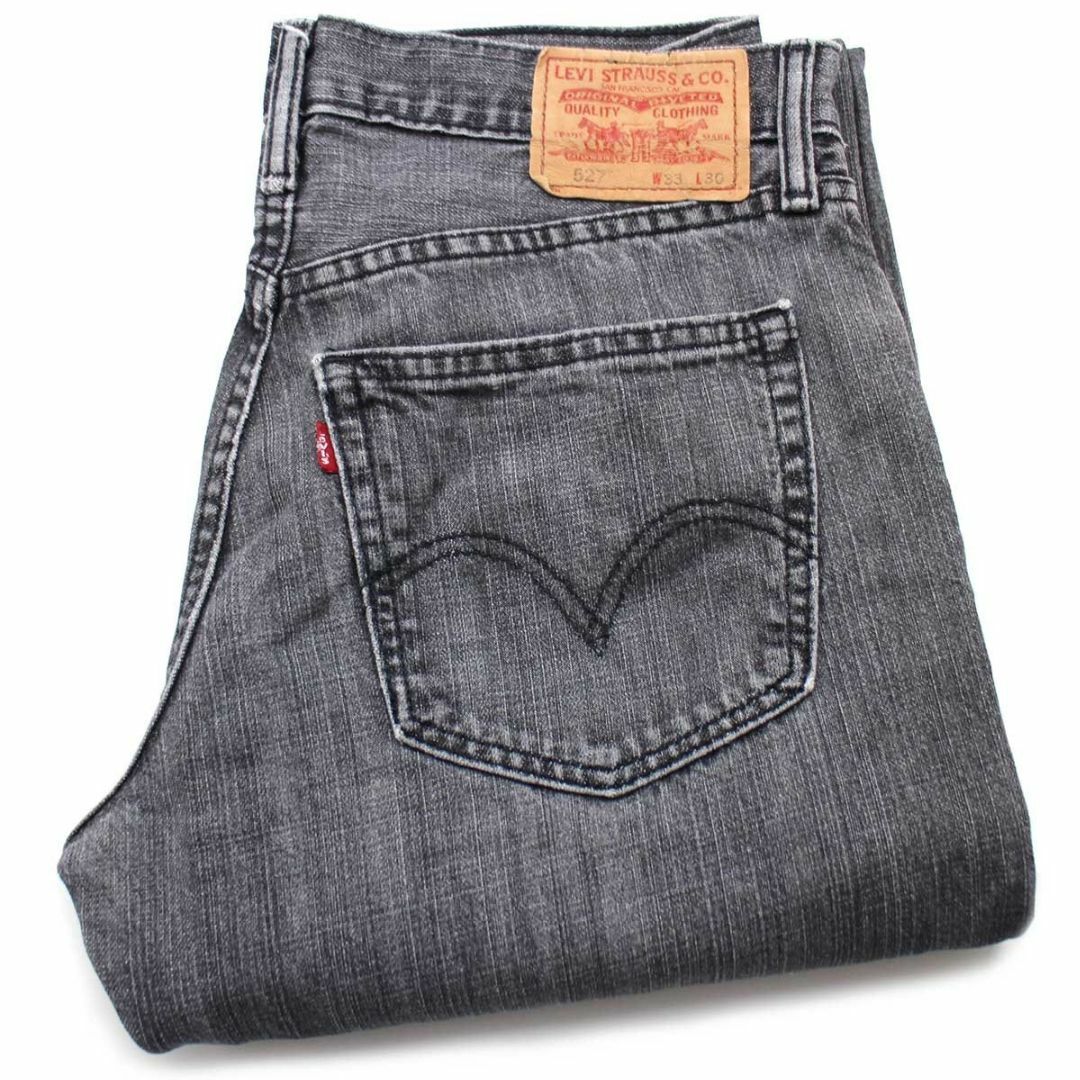 Levi's(リーバイス)のメキシコ製 Levi'sリーバイス 527 ブーツカット 先染め ブラック デニムパンツ フェード w33 L30★SDP2581 ジーンズ フレア ヒゲ 加工 メンズのパンツ(デニム/ジーンズ)の商品写真