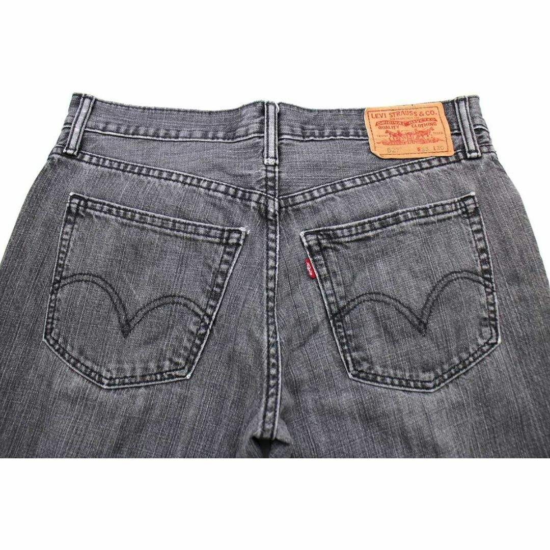 Levi's(リーバイス)のメキシコ製 Levi'sリーバイス 527 ブーツカット 先染め ブラック デニムパンツ フェード w33 L30★SDP2581 ジーンズ フレア ヒゲ 加工 メンズのパンツ(デニム/ジーンズ)の商品写真