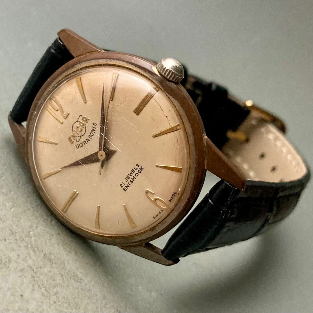 【動作品】エニカ ENICAR アンティーク 腕時計 手巻き メンズ スイス メンズの時計(腕時計(アナログ))の商品写真