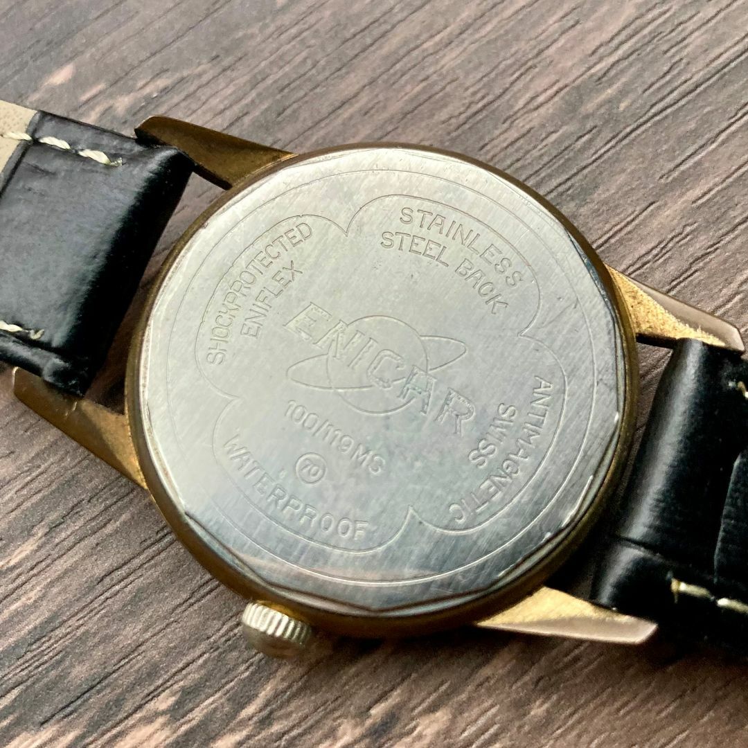 【動作品】エニカ ENICAR アンティーク 腕時計 手巻き メンズ スイス メンズの時計(腕時計(アナログ))の商品写真