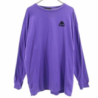 カッパ(Kappa)のカッパ 長袖 Tシャツ L パープル Kappa ロンT メンズ 古着 【240423】(Tシャツ/カットソー(七分/長袖))