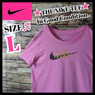 ナイキ(NIKE)のTHE NIKE TEE★スウォッシュ ゴールド Tシャツ L レディース★美品(Tシャツ(半袖/袖なし))