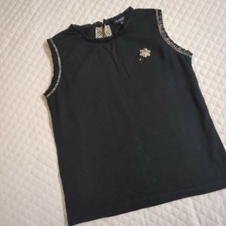 バーバリー(BURBERRY)のバーバリー　ノースリーブ　半袖　黒　トップス　ロンドン(Tシャツ/カットソー)