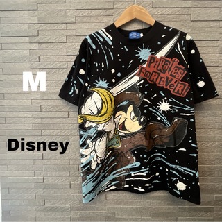 ディズニー(Disney)のDisney ディズニーリゾート 半袖 Tシャツ　パイレーツ 黒 ミッキー　M(Tシャツ/カットソー(半袖/袖なし))