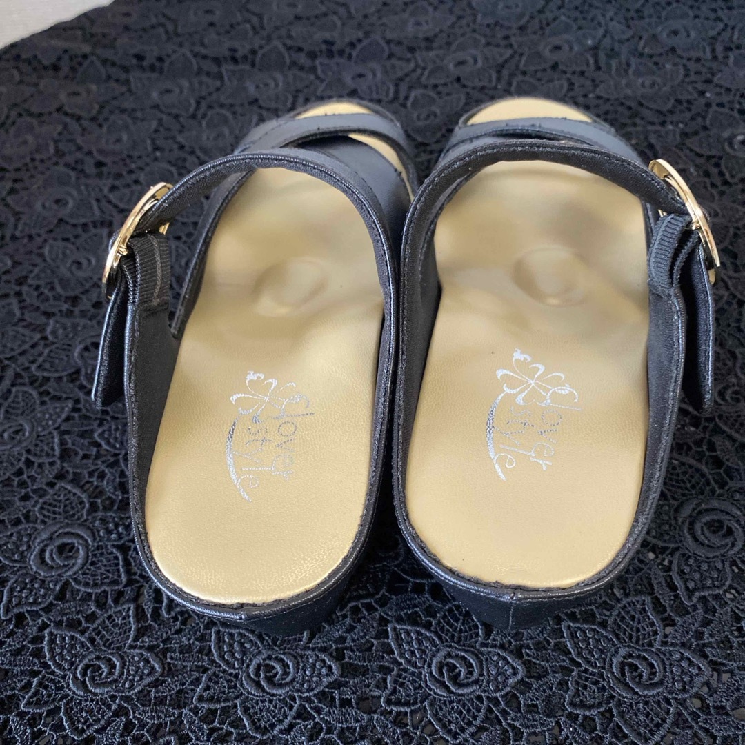 ドリーム　プロイデア　クローバースタイルナースサンダル　ブラック　Mサイズ レディースの靴/シューズ(サンダル)の商品写真