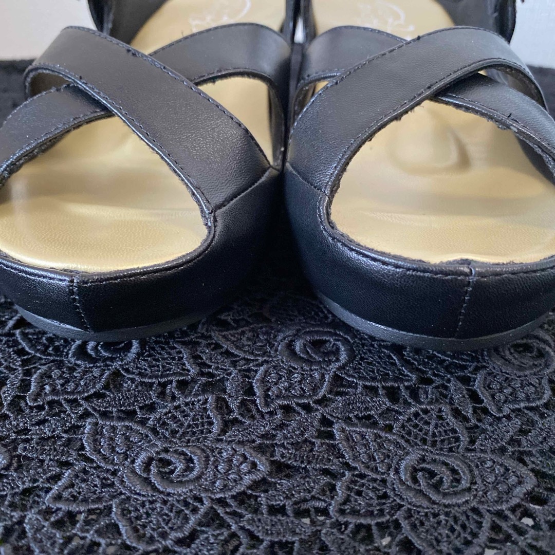ドリーム　プロイデア　クローバースタイルナースサンダル　ブラック　Mサイズ レディースの靴/シューズ(サンダル)の商品写真