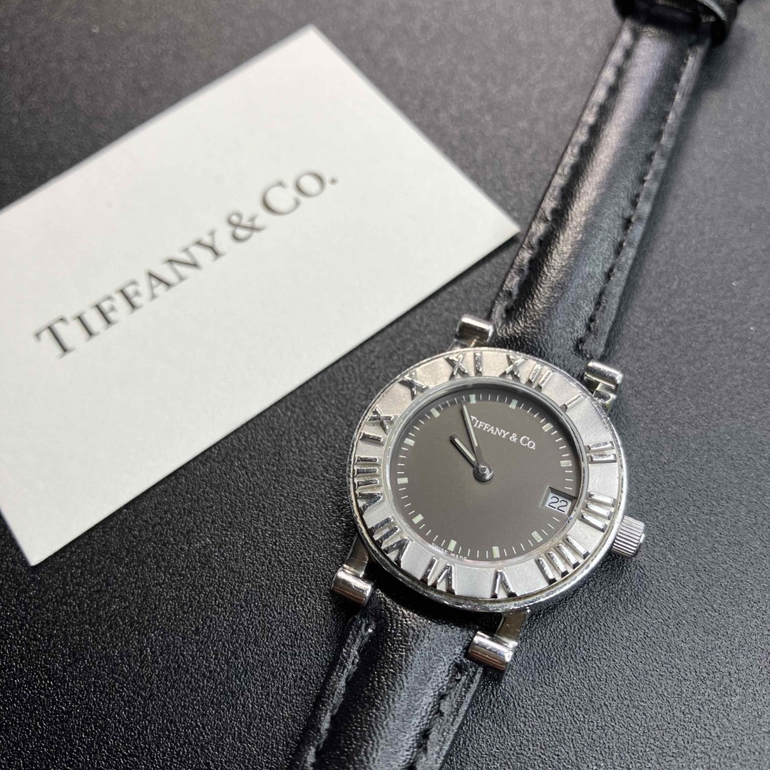 Tiffany & Co.(ティファニー)の【良品 確実正規品】ティファニー 腕時計 アトラス ラウンド ブラック 可動品 レディースのファッション小物(腕時計)の商品写真