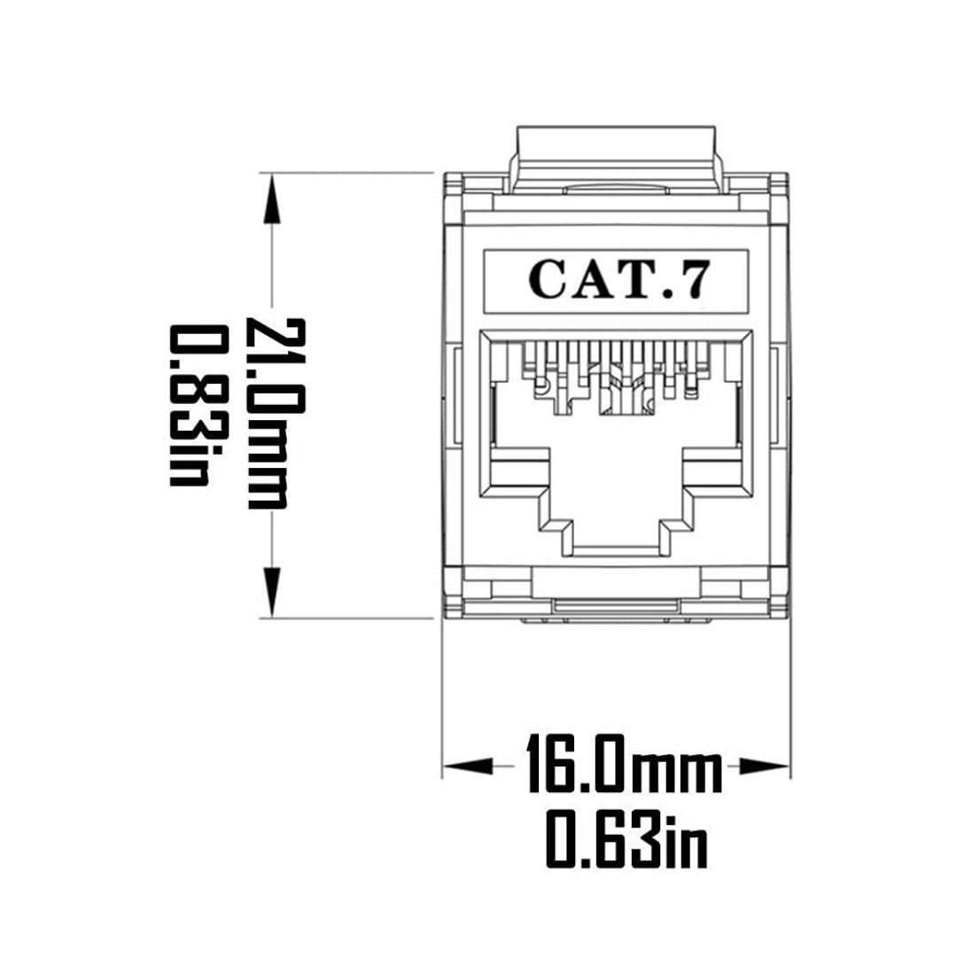 VIVOCH, Cat7 RJ45 FTP工具不要タイプ亜鉛合金モジュールシール スマホ/家電/カメラのPC/タブレット(PC周辺機器)の商品写真