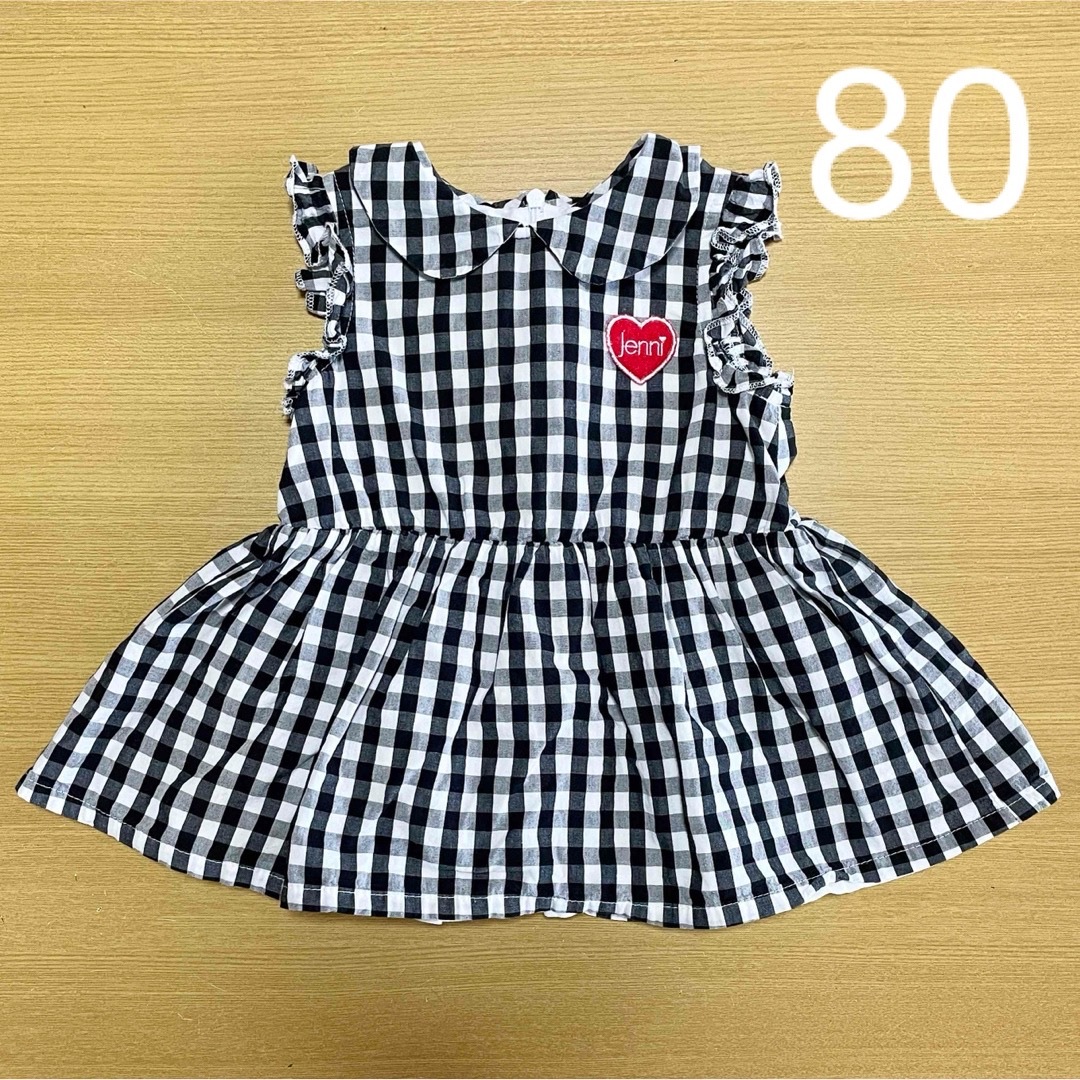 シスタージェニィ　ワンピース　80 チェック　綿100 キッズ/ベビー/マタニティのベビー服(~85cm)(ワンピース)の商品写真