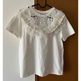 ザラ(ZARA)の★ZARA ザラ　レースフリルトップス★Tシャツ(Tシャツ(半袖/袖なし))