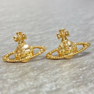 ヴィヴィアンウエストウッド(Vivienne Westwood)のヴィヴィアン　ミニオーブピアス　ピンクゴールド(ピアス)