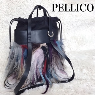 ペリーコ(PELLICO)の美品 PELLICO 2way ファー タッセル ショルダーバッグ ハンドバッグ(ショルダーバッグ)