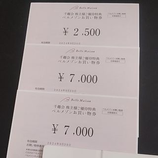 ベルメゾン(ベルメゾン)のベルメゾン 株主優待券16500円分(ショッピング)