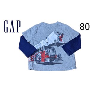 GAP Kids - 赤字価格　訳あり　GAP ロンT 長袖トップス 消防車 80cm男の子　ギャップ