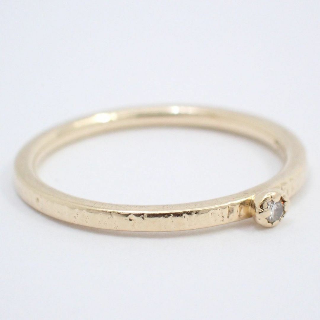 agete(アガット)のagete アガット ピンキーリング 指輪 K10/ダイヤモンド0.01ct 3号 レディースのアクセサリー(リング(指輪))の商品写真