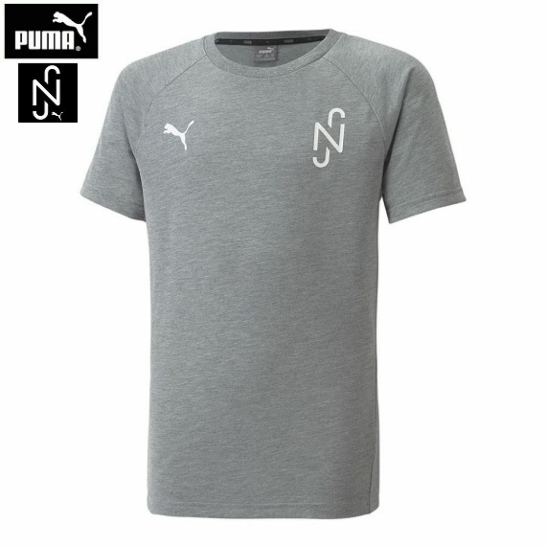 PUMA(プーマ)の★送料無料★UK直輸入★プーマ★ネイマール エボストライプ Tシャツ★灰杢/L★ スポーツ/アウトドアのサッカー/フットサル(ウェア)の商品写真