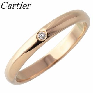 カルティエ ダイヤ リング 1895 ウェディング 1PD #48 幅2.5mm AU750YG 新品仕上げ済 Cartier【16910】