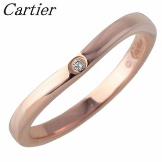 カルティエ(Cartier)のカルティエ ダイヤリング バレリーナ ウェディング カーブ 3PD #47 幅2.0mm AU750PG 新品仕上げ済 Cartier【16939】(リング(指輪))