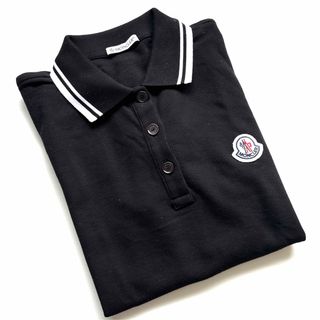 モンクレール(MONCLER)の新品未使用品✨MONCLER モンクレール ポロシャツ(ブラック) レディース(ポロシャツ)