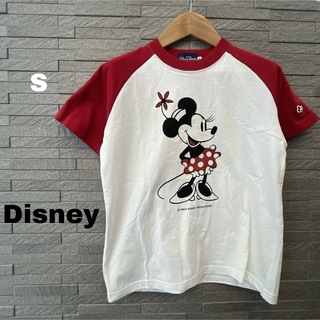 ディズニー(Disney)のDisney 東京ディズニーリゾート 半袖Tシャツ　ミニー　赤×白　シンプル　S(Tシャツ(半袖/袖なし))