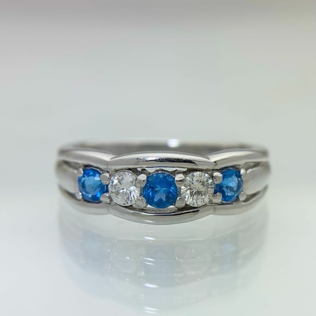 新品 アウイナイト ダイヤモンド リング 0.24ct Pt900 レディースのアクセサリー(リング(指輪))の商品写真