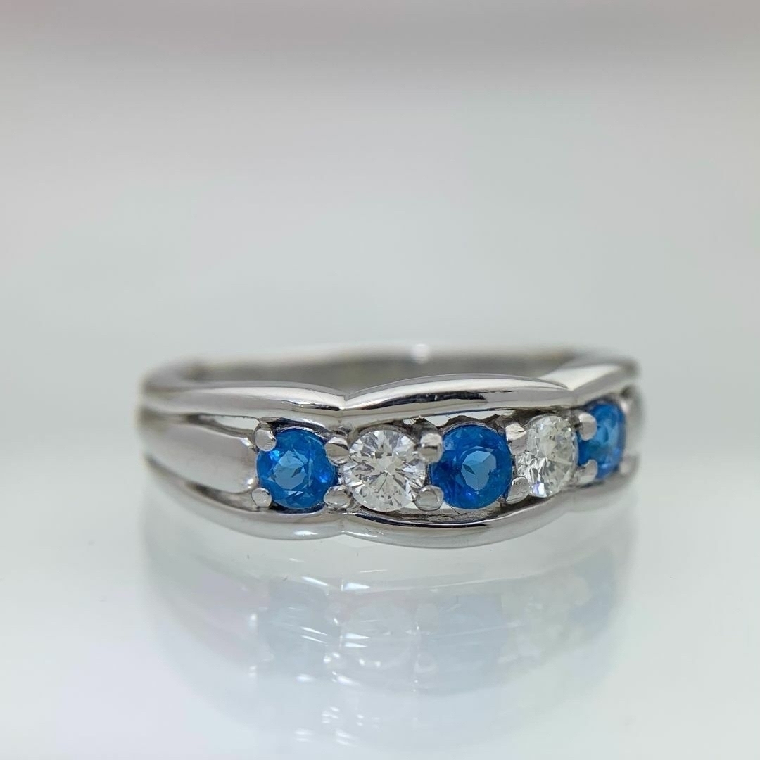 新品 アウイナイト ダイヤモンド リング 0.24ct Pt900 レディースのアクセサリー(リング(指輪))の商品写真