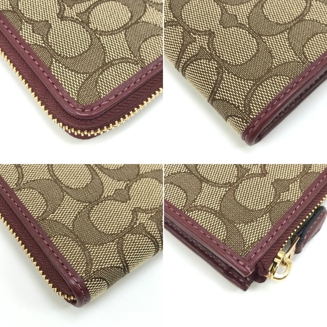 COACH(コーチ)の$$ COACH コーチ 長財布 シグネチャー ジャカード ジップウォレット F34790 ブラウン レディースのファッション小物(財布)の商品写真