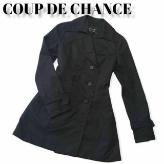 COUP DE CHANCE - 【秋冬】　クードシャンス　トレンチコート　34　黒　ライナー付き　レディース服