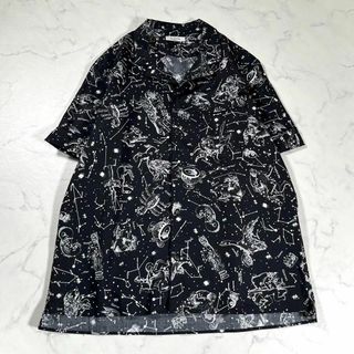 VALENTINO - 【極美品】VALENTINO ヴァレンティノ　星座柄　総柄オープンカラーシャツ