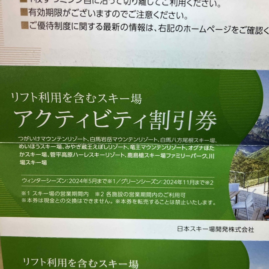 日本駐車場開発 株主優待 アクティビティ　3枚 チケットの優待券/割引券(その他)の商品写真