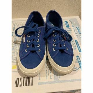 ☆ローカットスニーカー☆ 23.5 青 レディース SUPERGA 春夏秋冬(スニーカー)